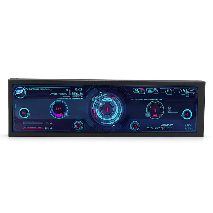 8.8 Inch Long Strip LCD Screen 1920*480P HD Driver Board Secondary Monitor AIDA64 Sub Display CPU GPU SSD Information