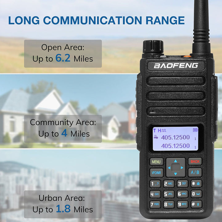 Baofeng DR-1801 5W/1W Dual Band Walkie Talkie 2200mAh Battery SMS Emergency Alarm TOT Dual Mode DRM Portable Digital Handheld Radio