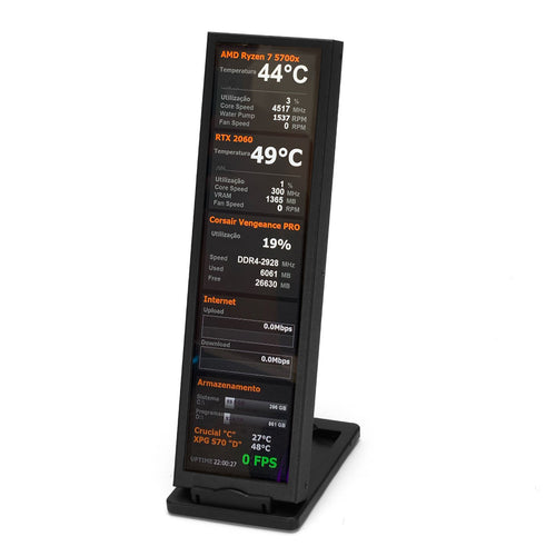 8.8 Inch Long Strip LCD Screen 1920*480P HD Driver Board Secondary Monitor AIDA64 Sub Display CPU GPU SSD Information