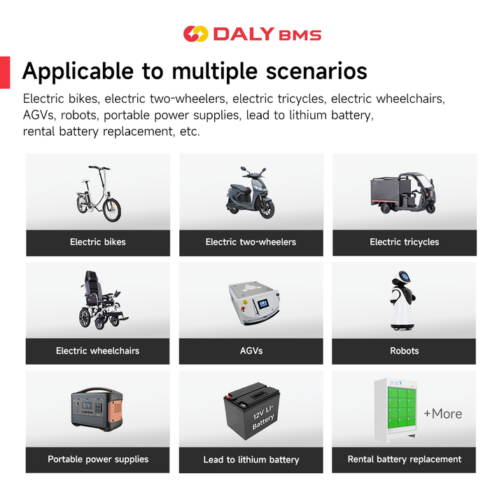 Daly BMS Smart Board Ternary Lithium Battery Protection Board with Balance+Bluetooth+RS485+CAN K-type 3~24 series with Parallel Module