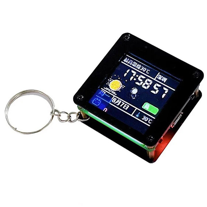 ESP32 C3 1.44 Inch LCD Display Desktop Small Ornaments Portable Carry-on Pendant Lvgl Spaceman ST7735