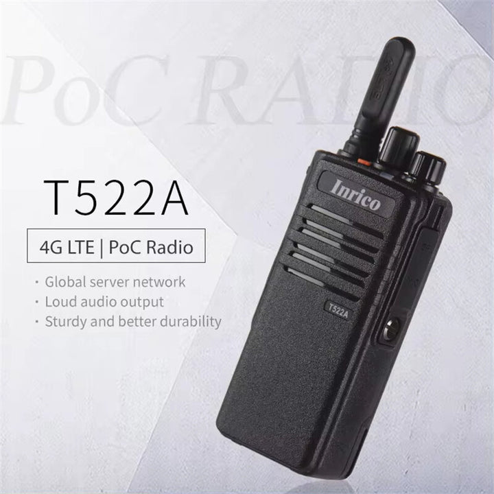 Inrico T522A 4G LTE Zello PTT Walkie Talkie Android Network Radio GPS WIFI bluetooth Noise Cancellation IP54 Waterproof Long Battery Life