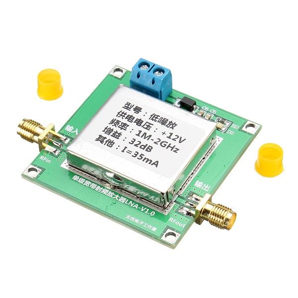 DC 12V 1M-2000MHz 2Ghz 32dB Broadband RF Low Noise Amplifier Module