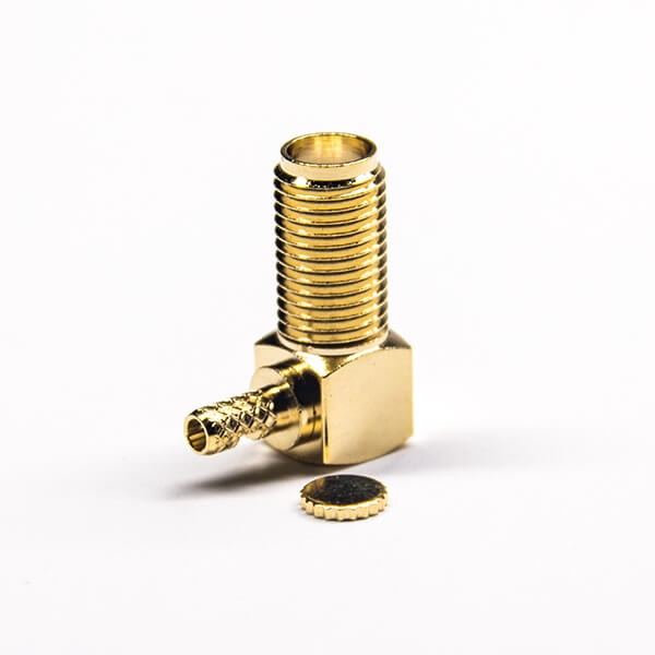 HF-Koaxialstecker Standard-SMA-Buchse rechtwinklig Crimp für Kabel