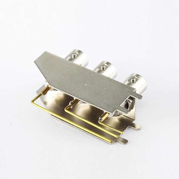 90 Degree PCB Mount BNC Connector Three Rows Female Through Hole 50ohm