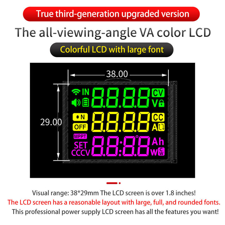 Sinilink XY3607F DC Buck-Boost Adjustable Power Supply Module 36V 7A 252W Constant Voltage Current Solar Charging Module LCD Display