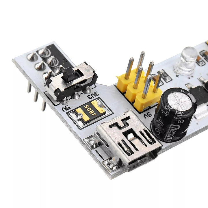 3Pcs MB102 2 Channel 3.3V 5V Breadboard Power Supply Module White Breadboard Dedicated Power Module MB-102 Solderless Bread Board