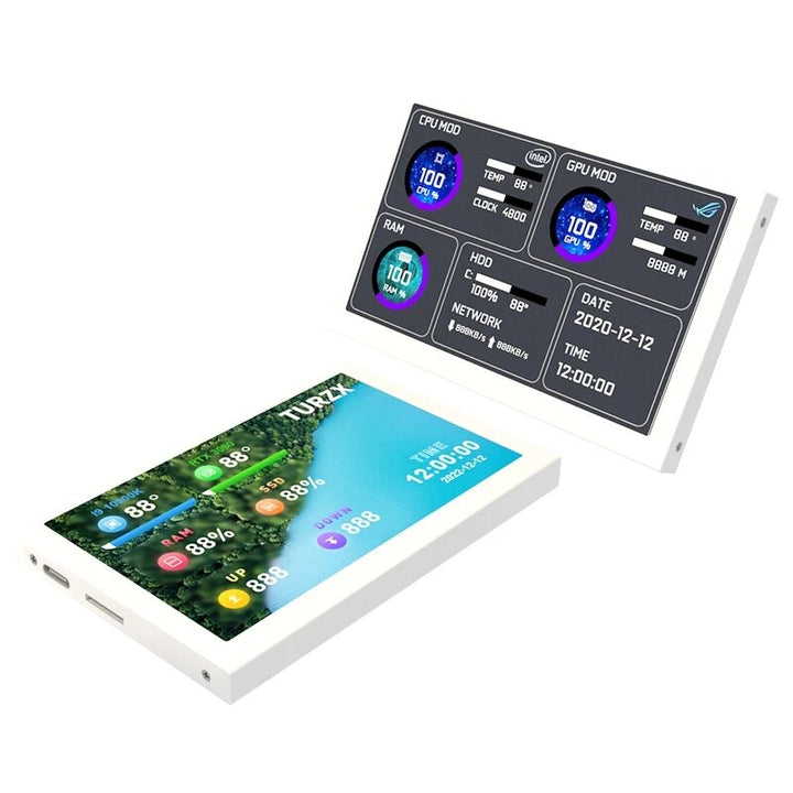 AIDA64 5 Inch IPS Type-C Secondary Screen Computer LCD Monitor Display USB Dynamic Display Sub-Screen Support Vertical Freely