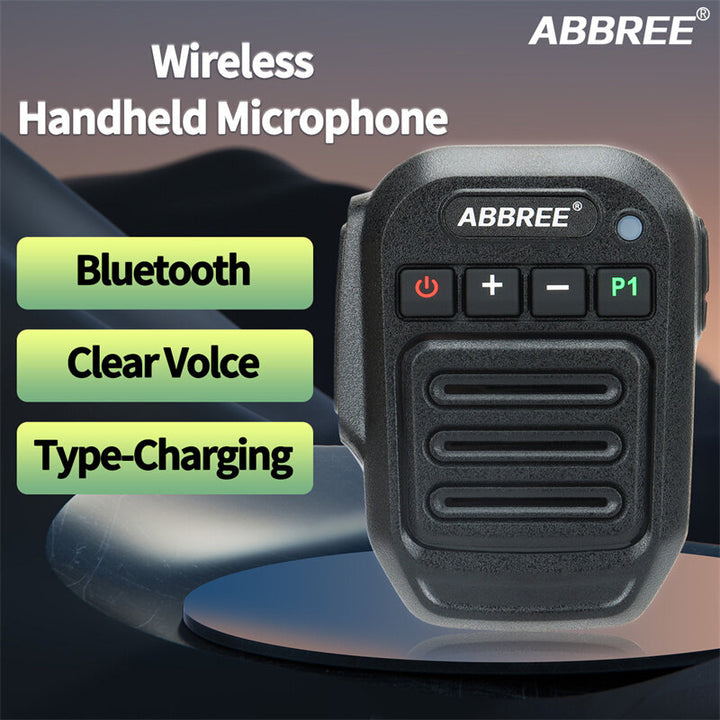 ABBREE Walkie Talkie Wireless bluetooth Handheld Speaker Mic Shoulder Microphone for BaoFeng Quansheng Two Way Radio Accessories