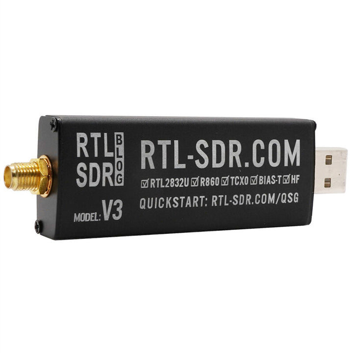 RTL-SDR Blog RTL SDR V3 R820T2 RTL2832U 1PPM TCXO SMA RTLSDR Software Defined Radio with Multipurpose Dipole Antenna