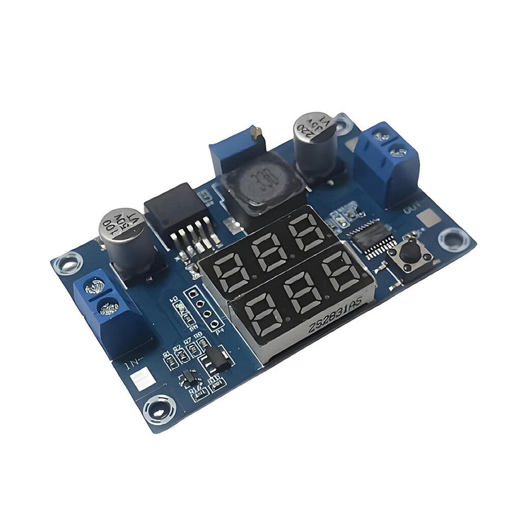 LM2596 XL4015 5A 3A Voltage Current Dual Digital Display Buck Converter 2.5-35V Input 1.25-35V Output High Efficiency Voltage Regulator Module