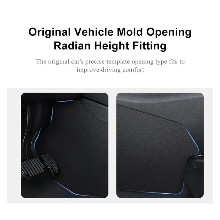 For Tesla Model Y 2pcs / Set Car Center Console Inside Leather Anti-kick Pad