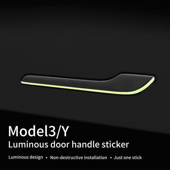 For Tesla Model 3/Y 4pcs / Set Car Door Handle Luminous Decorative Sticker