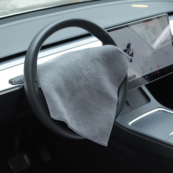 For Tesla General Car Microfiber Towel Cleaning Rag, Style: With LOGO, Size: 30 x 30cm