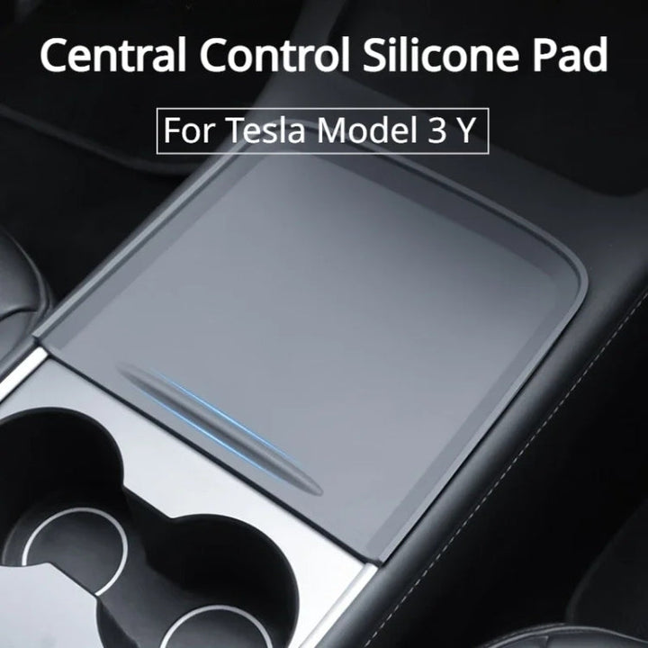 For Tesla Model 3/Y Car Center Console Silicone Anti-slip Protective Mat