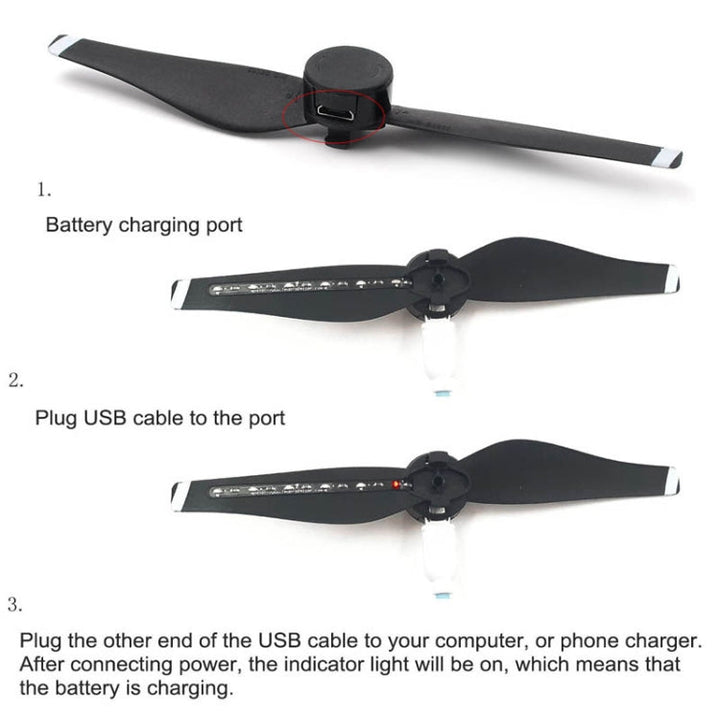 One Pair STARTRC LED Flashing Ring Propeller ForDJIMavic Air