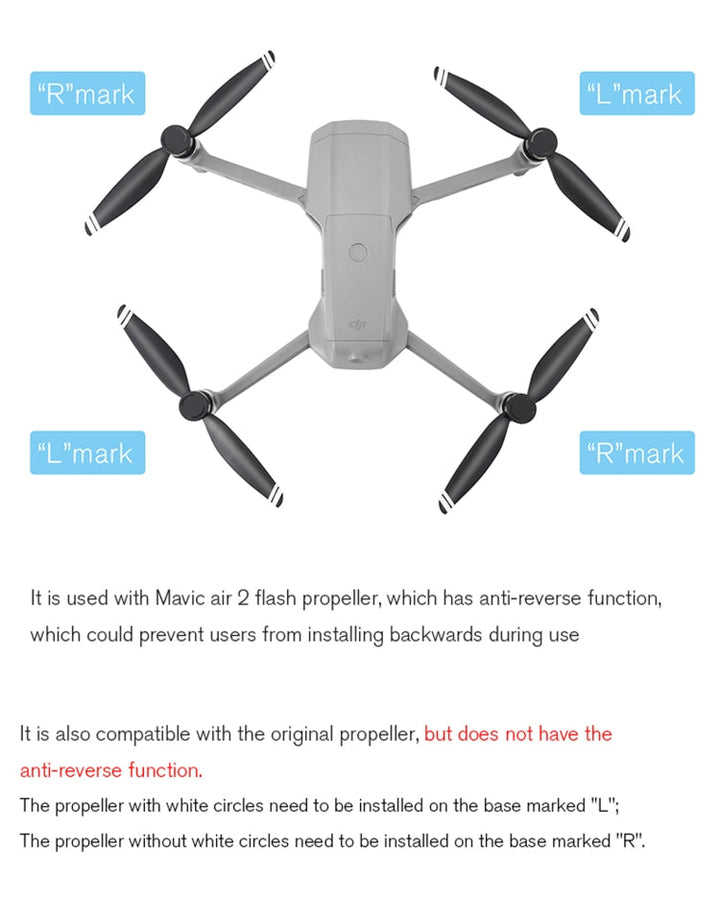 STARTRC 4 PCS 7238-CW-Motor Quick-release-Propellers Fixed Holder Guard forDJIMavic Air 2