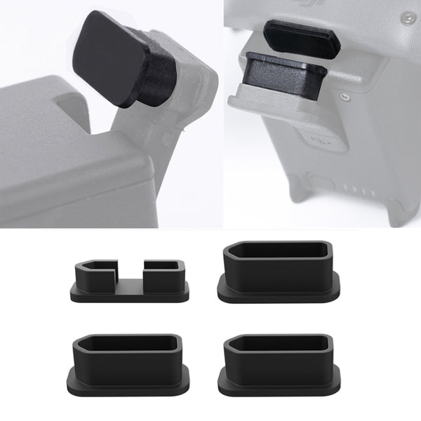 Sunnylife FV-DC269 4 in 1 Silicone Body Port + Battery Port Dust-Proof Plugs for DJI FPV, For DJI FPV Drone Body + Battery