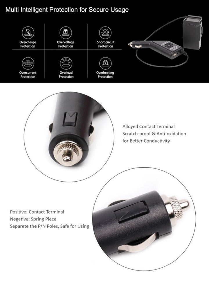 2 in 1 Car Charger forDJIMavic Air Remote Controller & Battery