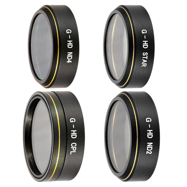 4 in 1 HD Drone Star Effect + ND2 + ND4 + CPL Lens Filter Kits for DJI Phantom 4 Pro, Star Effect + ND2 + ND4 + CPL