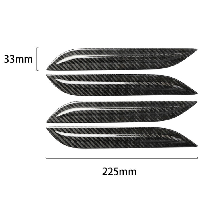 4 PCS Car Door Outer Handle Panel Carbon Fiber Decorative Sticker for Tesla Model 3