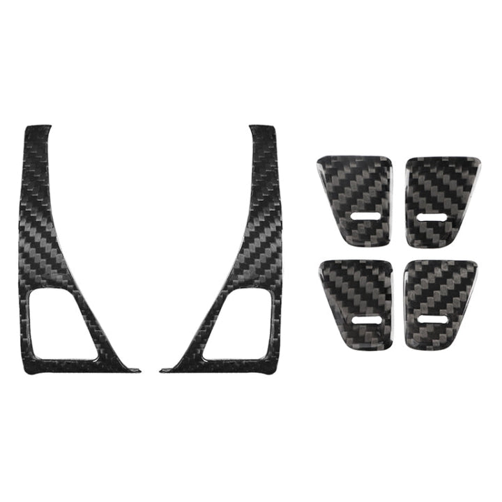 14 PCS Car Carbon Fiber Window Lift Panel Decorative Sticker for Tesla Model 3, Suitable For Left Driving