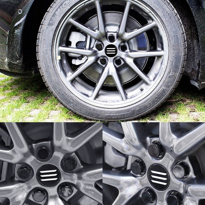 4 PCS Three Pattern Car Tire Hub Central Cap Cover for Tesla Model 3