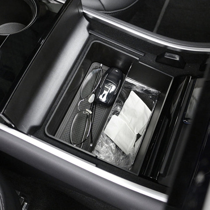 Car Double Layer Storage Box for Tesla Model 3/Y before 2021