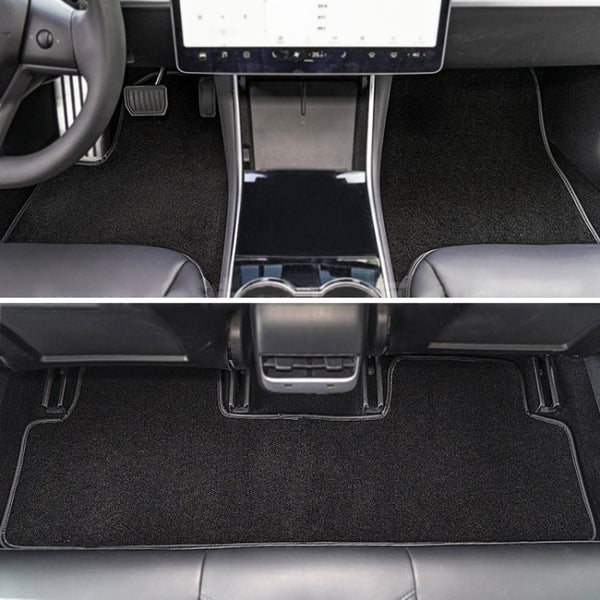 3 in 1 Car Velvet Foot Mat for Tesla Model 3