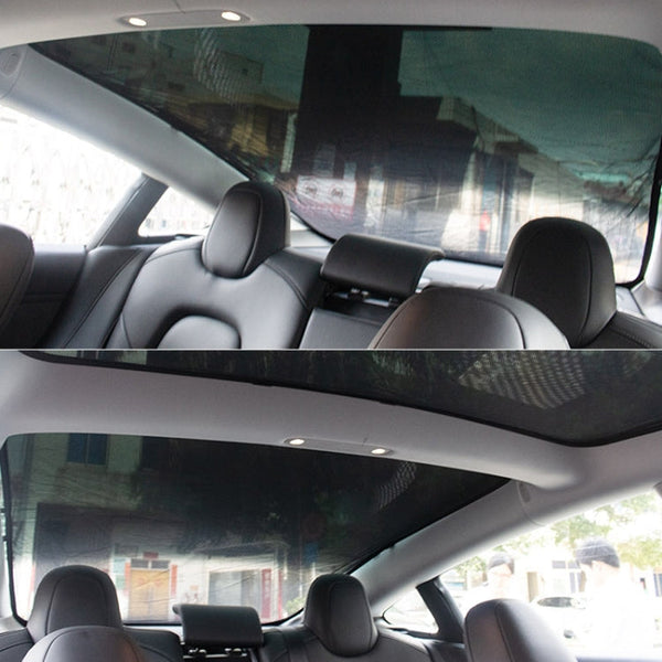 Car Rear Glass Roof Sunshade Car Skylight Blind Shading Net for Tesla Model 3