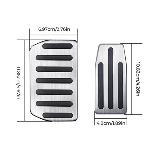2 in 1 Car Non-Slip Pedals Foot Brake Pad Cover Set for Tesla Model S / X