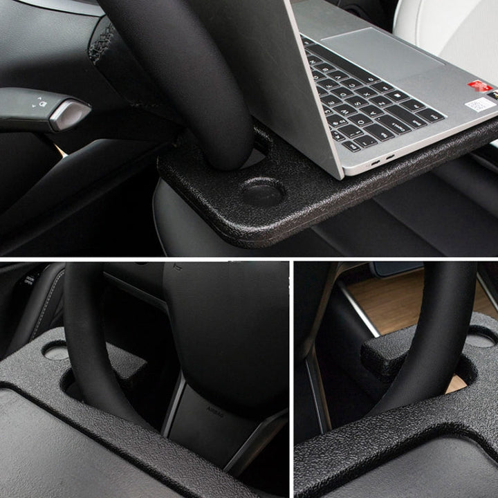 Car Portable Desk Steering Wheel Multi-use Tray Stand Car Food Eating Table for Tesla Model 3 / S / X / Y