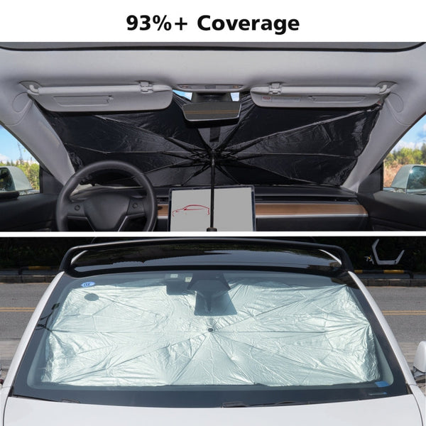 Foldable Windshield Umbrella Sun Protection Heat Insulation Sunshield for Tesla Model 3/Y 2017-2021