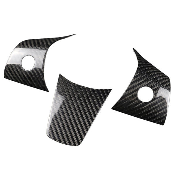 3 PCS Car Carbon Fiber Steering Wheel Decorative Laminated for Tesla Model 3