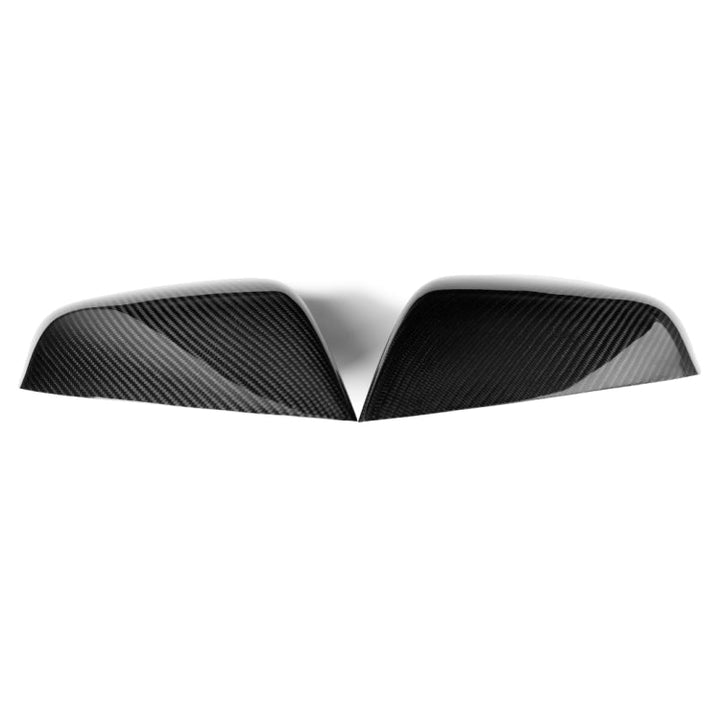 2 PCS Car Carbon Fiber Bright Rearview Mirror Shells for 2012-2018 Tesla Model S, Left and Right Drive Universal