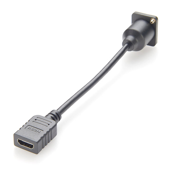 D-Type HDMI Series Chassis Panel Mount Cable Pass Through Bulkhead Coupler HDMI Feedthru Adapter Cable Female to Female & Male to Female-1 Pcs