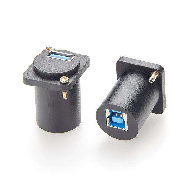 D-förmiger USB 3.0-Durchführungsadapter USB-A auf USB-B Reversibler USB 3.0-Verbinder Typ A auf B D-Gehäuse 