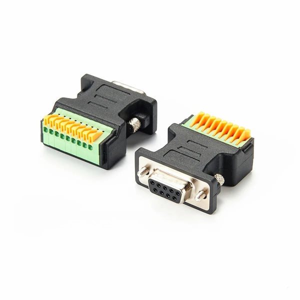 DB9 9-pin Male&Female Terminal Block Stable Connection Interface Durable, Portable, and Lightweight-1 Pcs