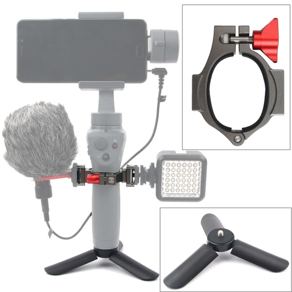 Mini Tripod Mount + Flashlight Extension Bracket  for DJI OSMO Mobile 2, Tripod+Bracket For DJI OSMO Mobile 2