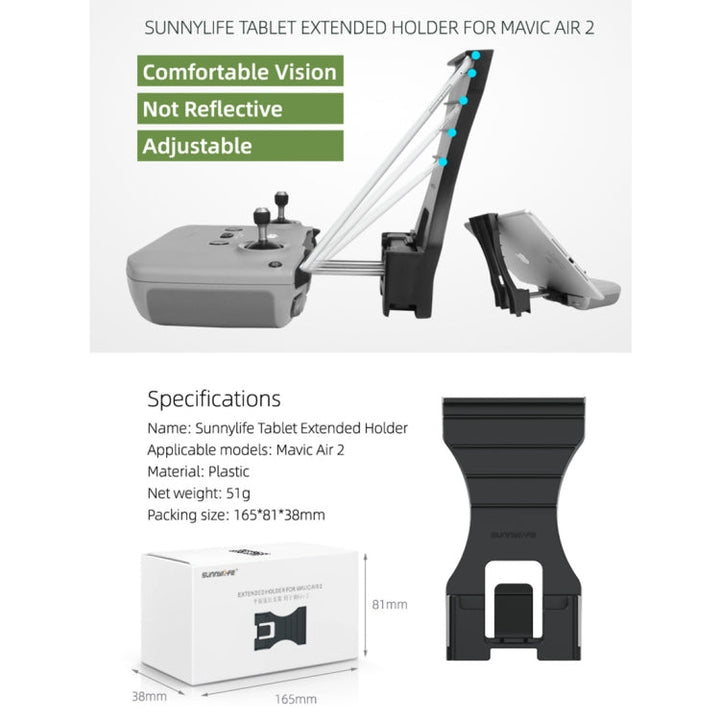 Sunnylife AIR2-Q9293 Remote Control Plate Extension Bracket forDJIMavic Air 2