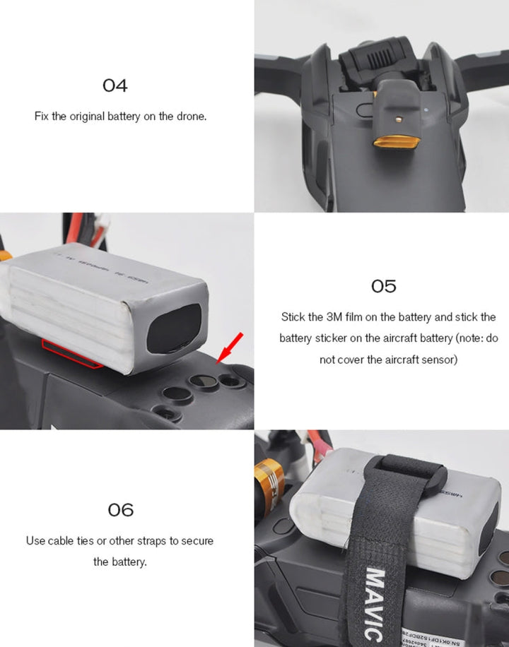 STARTRC 5 in 1 Height Extender Damping Landing Leg Brackets + External Power Supply Delay forDJIMavic Air