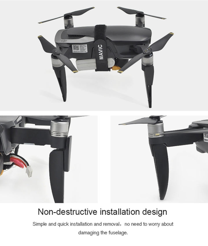 STARTRC 5 in 1 Height Extender Damping Landing Leg Brackets + External Power Supply Delay forDJIMavic Air