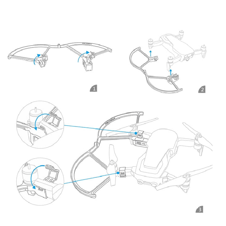 PGYTECH P-UN-034 light-painted LED Propeller Guard for DJ Mavic Air