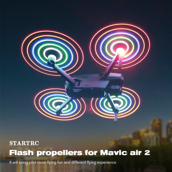 STARTRC 1 Pair Foldable Color LED Flash Lamp 7238 Low Noise Propellers forDJIMavic Air 2