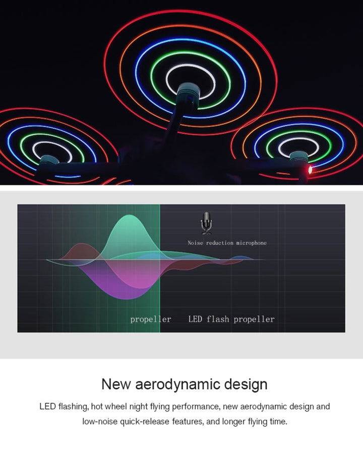STARTRC 1 Pair Foldable Color LED Flash Lamp 7238 Low Noise Propellers forDJIMavic Air 2