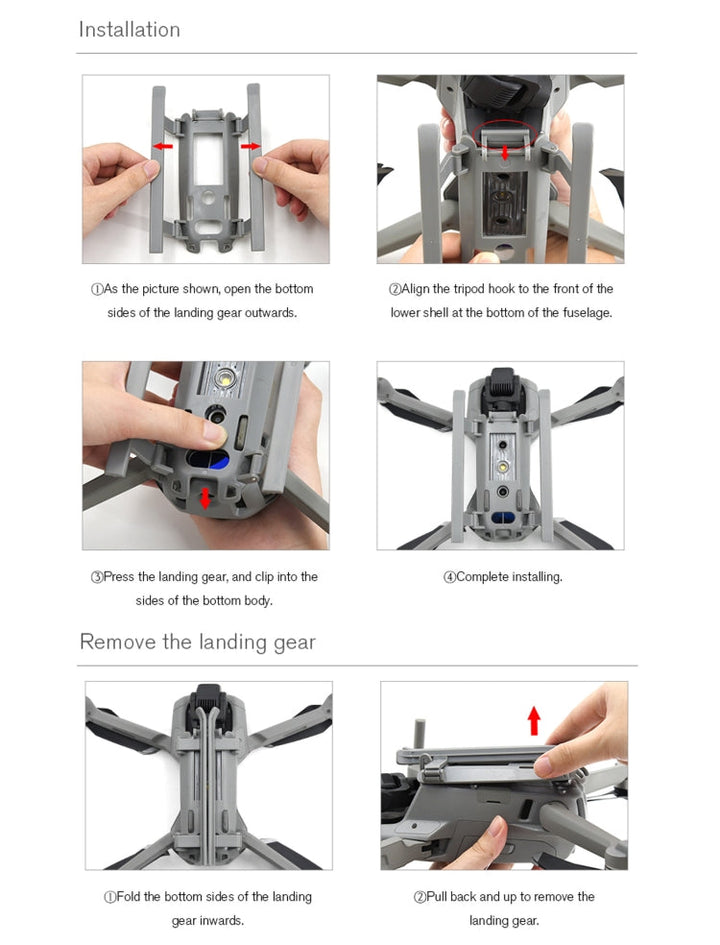 STARTRC Folding Anti-fall Anti-dirt Heightened Landing Gear Training Rack forDJIMavic Air 2 / Air 2S