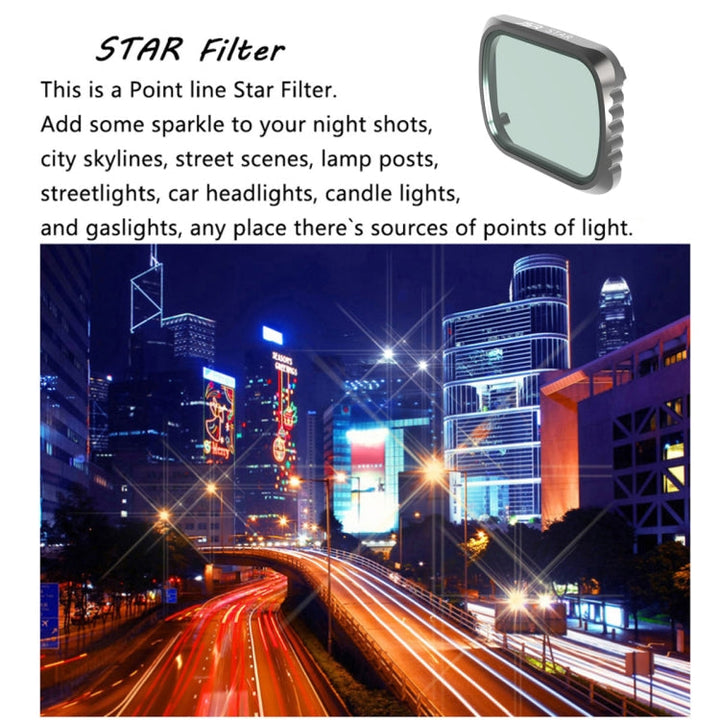 JSR KS STAR Effect Lens Filter forDJIAir 2S, Aluminum Frame