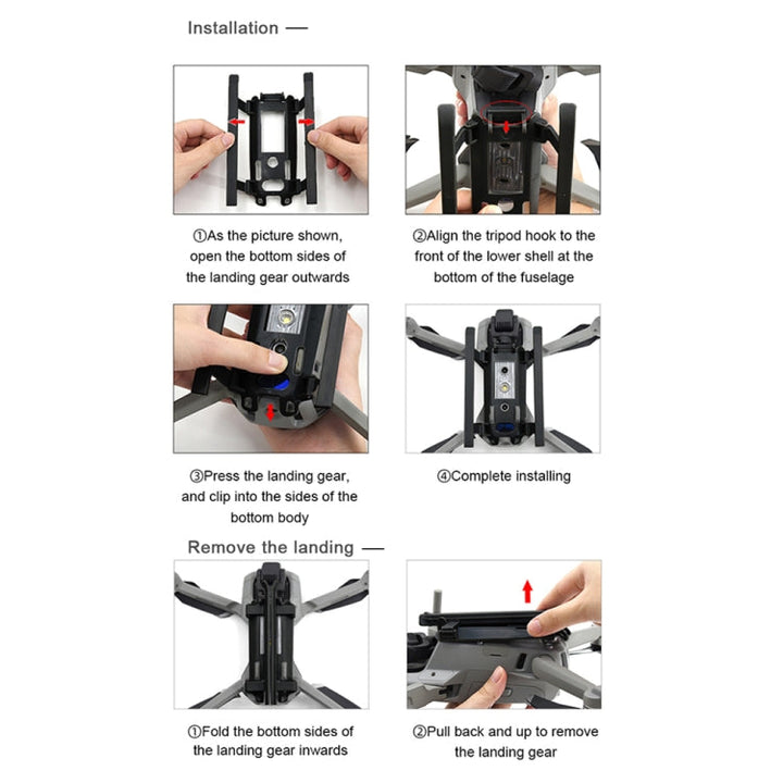 STARTRC 1109521 forDJIMavic Air 2 / AIR 2S Foldable Quick Release Anti-collision Landing Gear Height Extender Holder