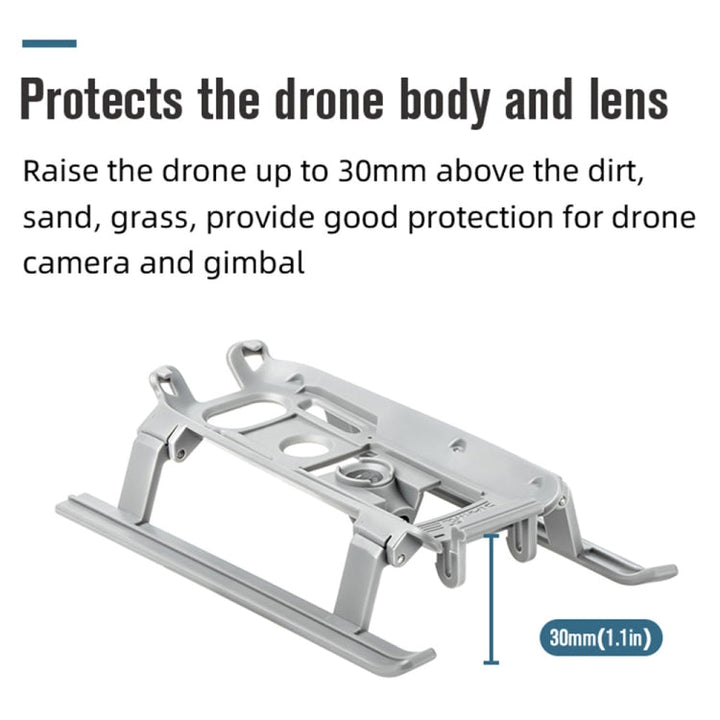 STARTRC forDJIMavic Air 2 Foldable Quick Release Anti-collision Landing Gear Height Extender Holder with LED Night Indicator Light