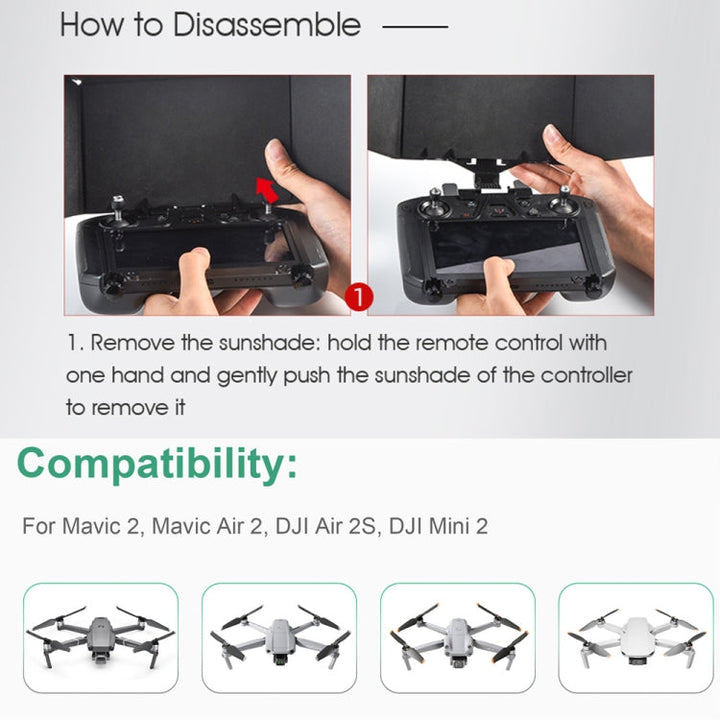 STARTRC Foldable Controller Sunshade with Screen Bracket forDJIMavic 2 / Mavic Air 2 / Air 2S / Mini 2